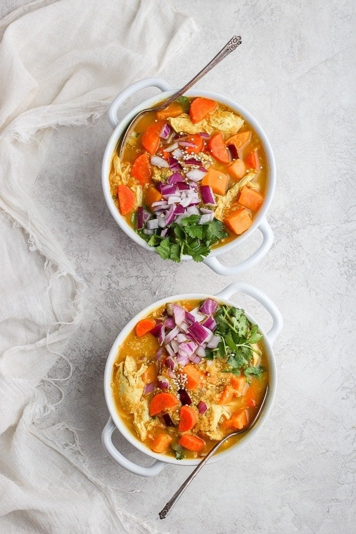 One Pot Curry Chicken Noodle Soup