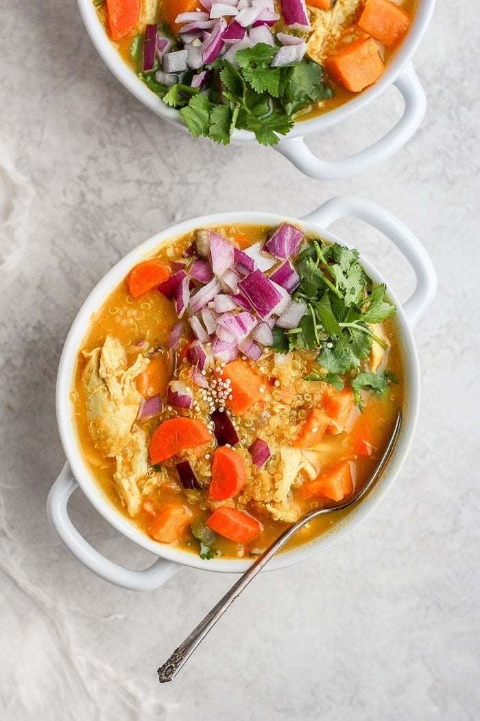 One Pot Curry Chicken Noodle Soup