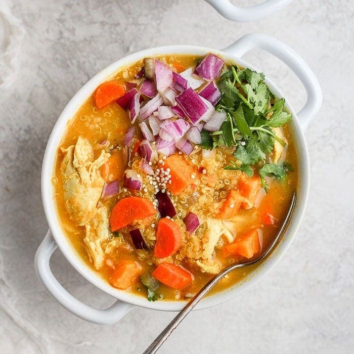 One-Pot Golden Chicken Curry Soup - Fit Foodie Finds