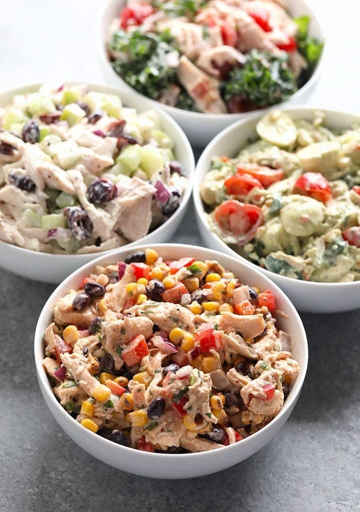 4 Healthy Chicken Salad Recipes (made with yogurt!) - Fit ...