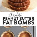 Chocolate peanut butter fat bomb recipe.