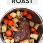 Instant pot pork roast with text overlay