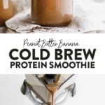 peanut butter banana smoothie with a protein kick.