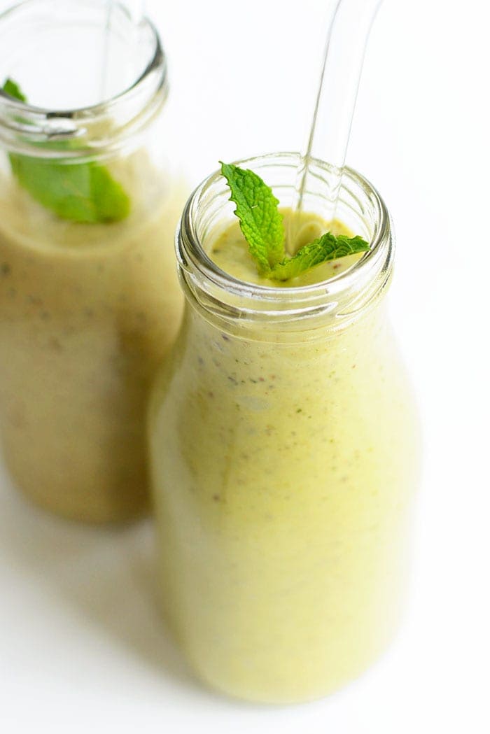 Minty Avocado Banana Smoothie - Fit Foodie Finds