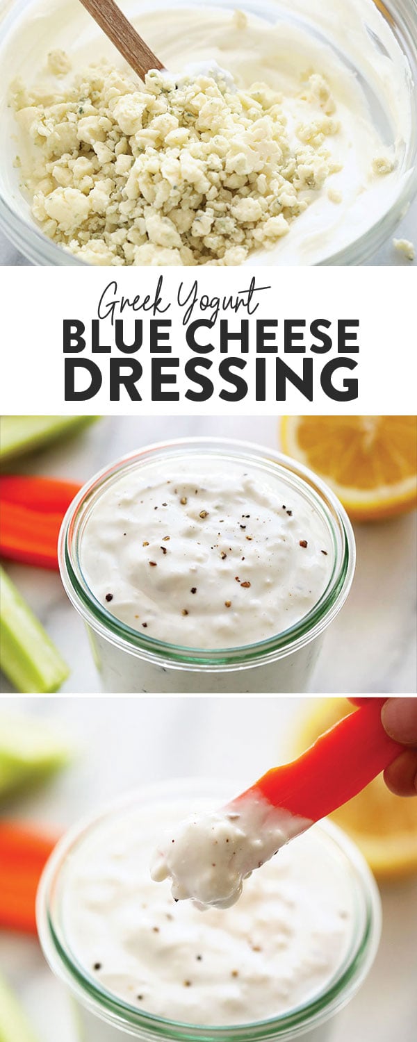 Greek Yogurt Blue Cheese Dressing - Fit Foodie Finds