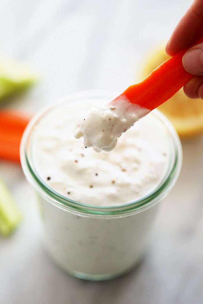 Greek Yogurt Blue Cheese Dressing - Fit Foodie Finds