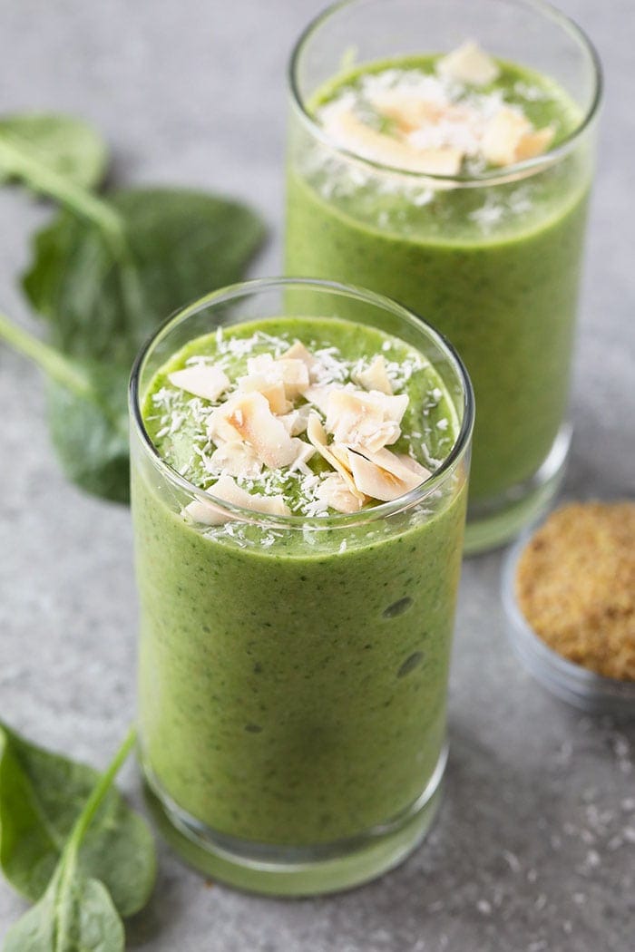 Tropical Spinach Smoothie - Fit Foodie Finds