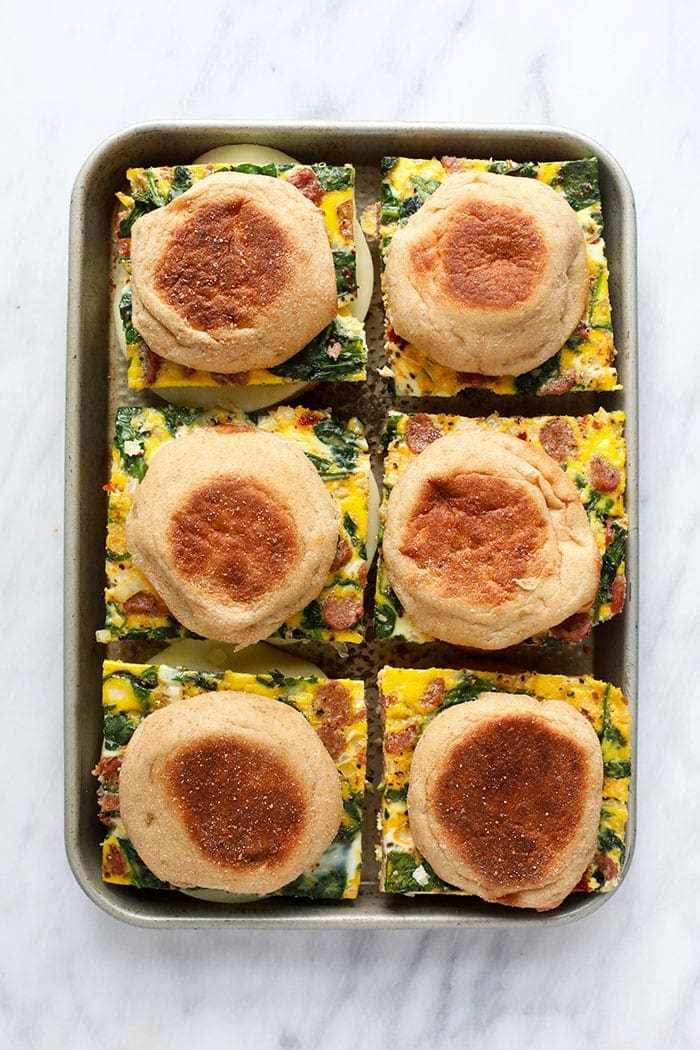 Freezer Friendly Make Ahead Breakfast Sandwiches - Erhardts Eat