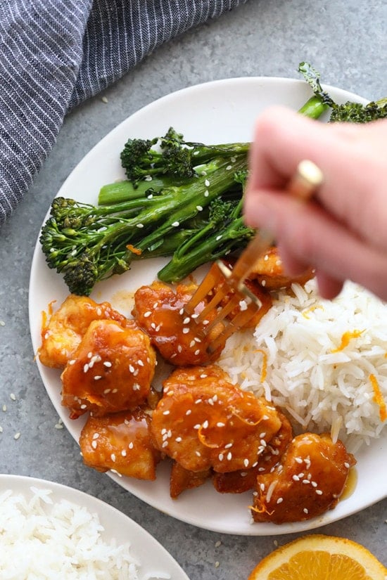 Healthy Orange Chicken (great for meal prep!) - Fit Foodie Finds