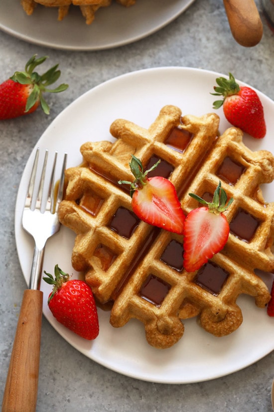 Protein Waffles (12g protein per waffle!) - Fit Foodie Finds