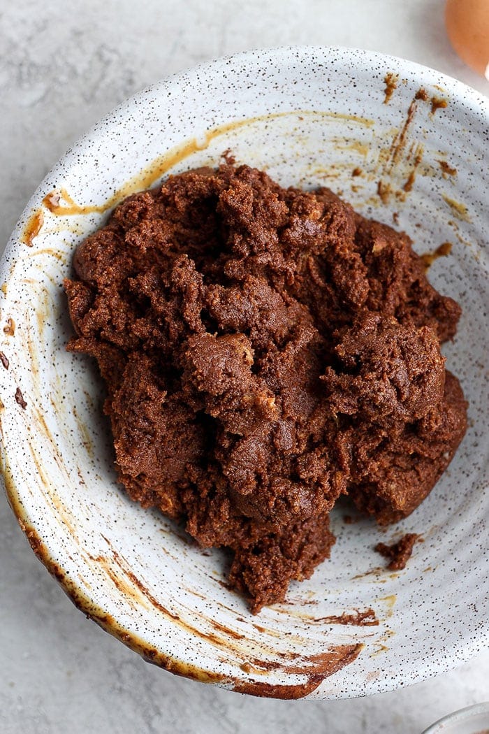 chocolate protein cookies batter