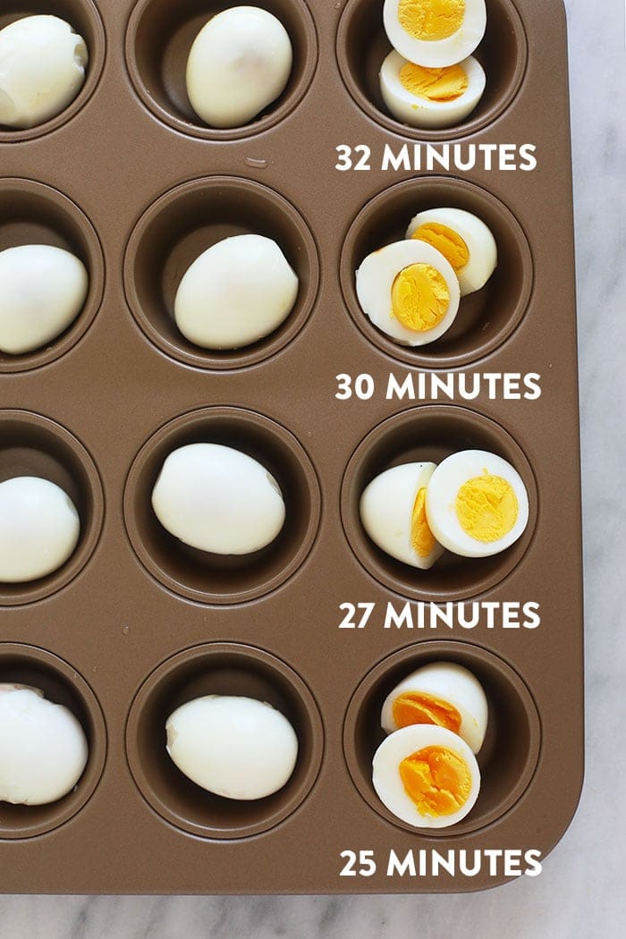 Different cook times for hard boiled eggs