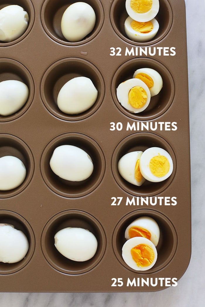 Baked Hard Boiled Eggs In The Oven (TIME CHART!)