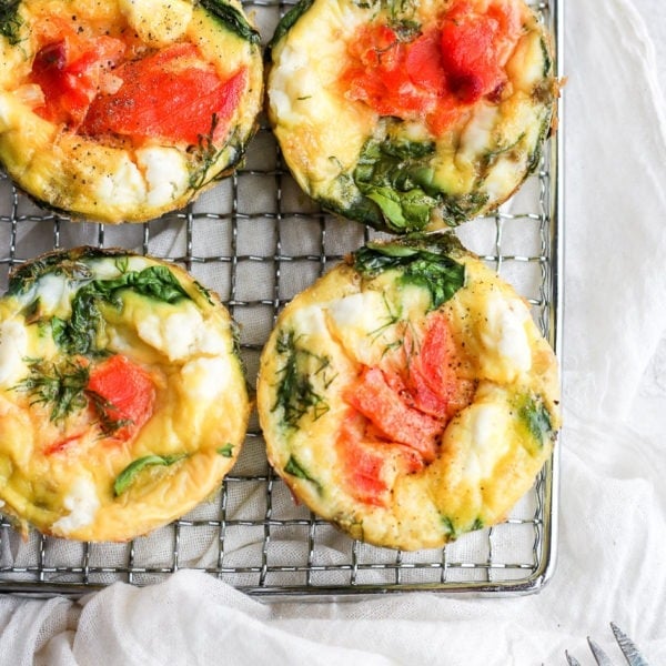 Smoked Salmon Breakfast Frittatas - Fit Foodie Finds