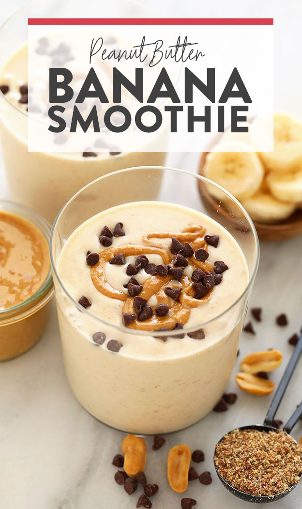 Peanut Butter Banana Smoothie - Fit Foodie Finds