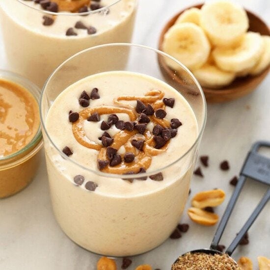 a peanut butter banana smoothie.