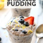 Berry-infused chia pudding.