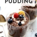 Chocolate chia seed pudding combines the delightful richness of chocolate with the health benefits of chia seeds.