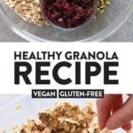 Vegan, gluten-free healthy granola recipe.