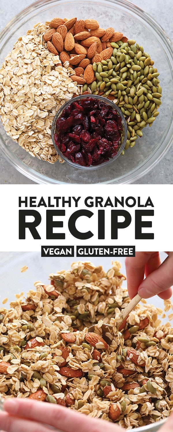 Simple Granola Recipe (high fiber/low sugar) - Fit Foodie Finds