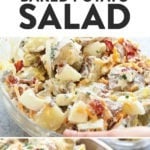 Bacon and Egg-infused Baked Potato Salad.