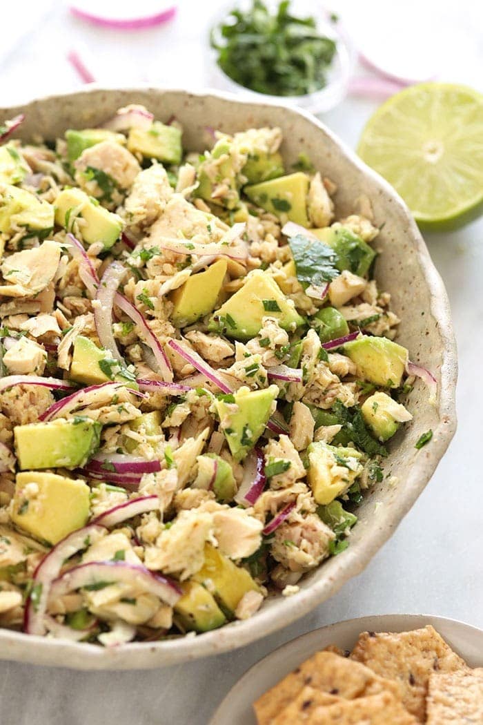 Avocado Tuna Salad (23g protein) - Fit Foodie Finds