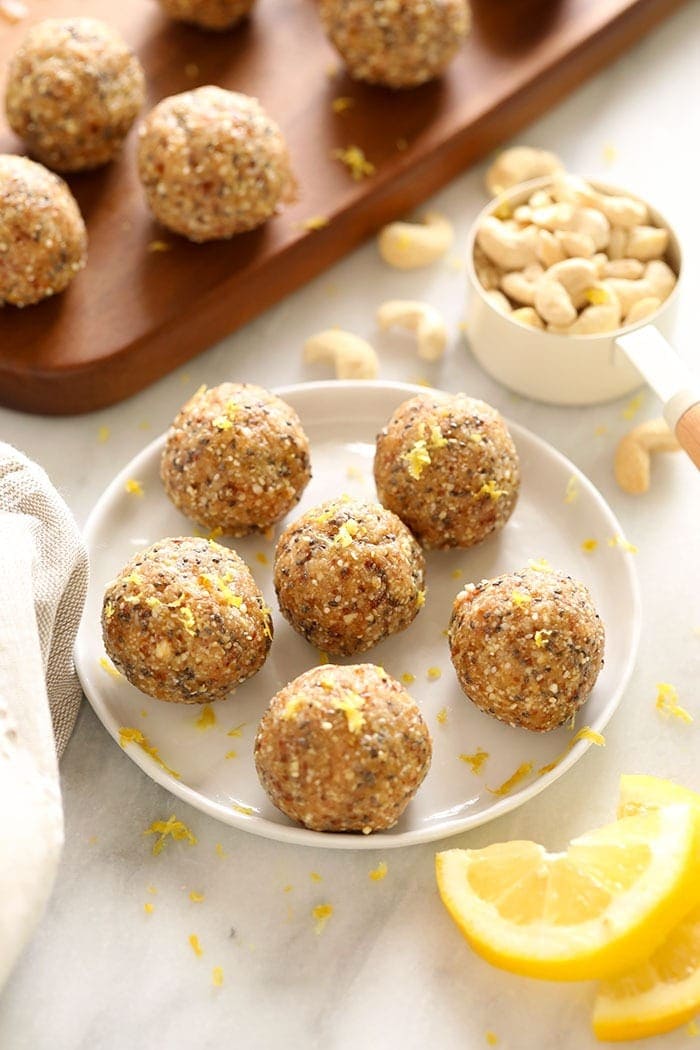 Energy balls on a plate