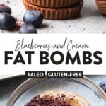 Blueberry and cream fat bombs, gluten free.