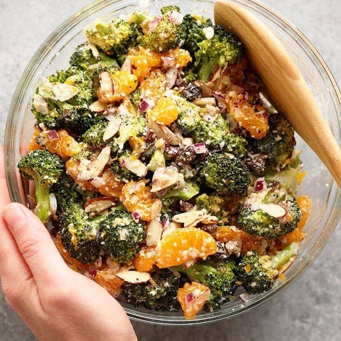 Vegan Mandarin Orange Broccoli Salad