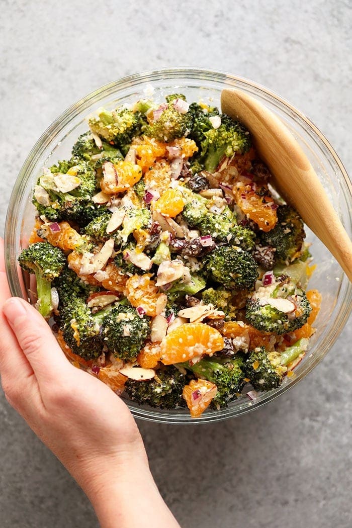 Asian Broccoli Salad in a bowl.