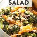 Healthy broccoli salad with almonds.