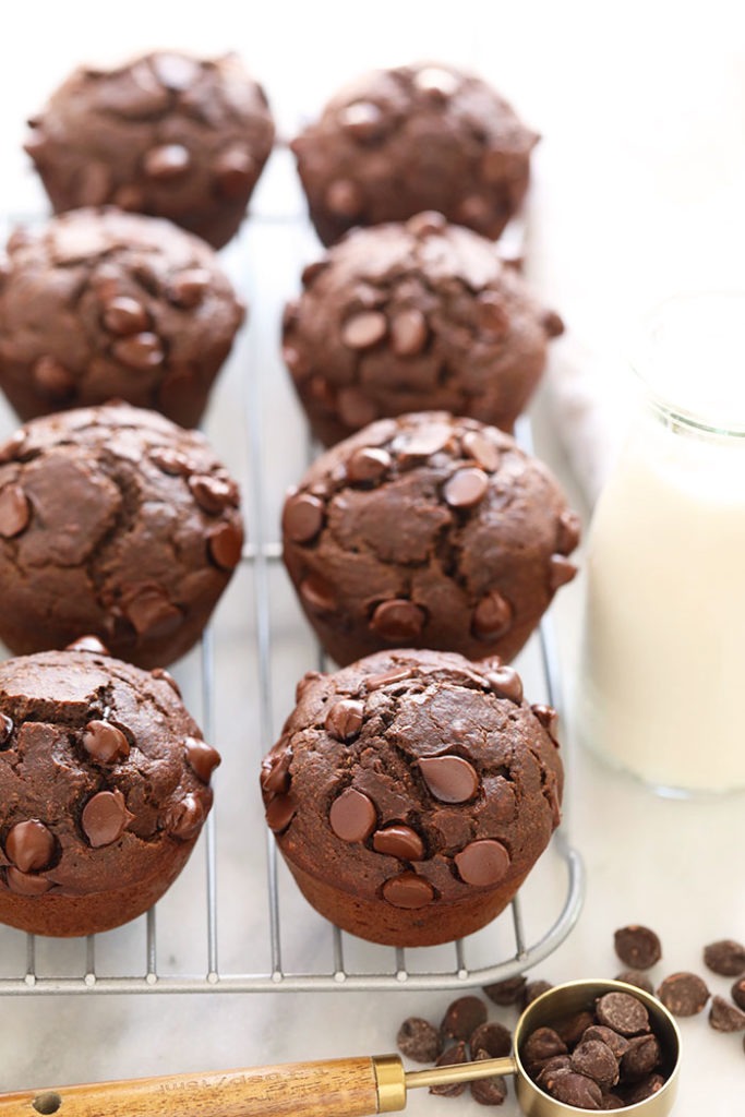 Healthy Chocolate Muffins - Fit Foodie Finds