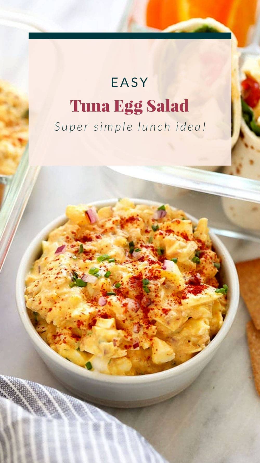 Tuna Salad with Egg (20g protein) - Fit Foodie Finds