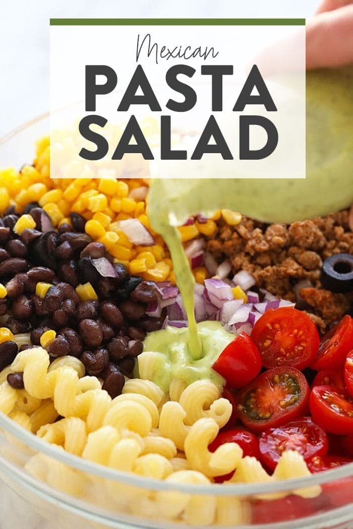 Healthy Taco Pasta Salad - Fit Foodie Finds