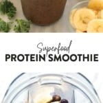 Superfood protein smoothie packed with nutrition and health benefits.