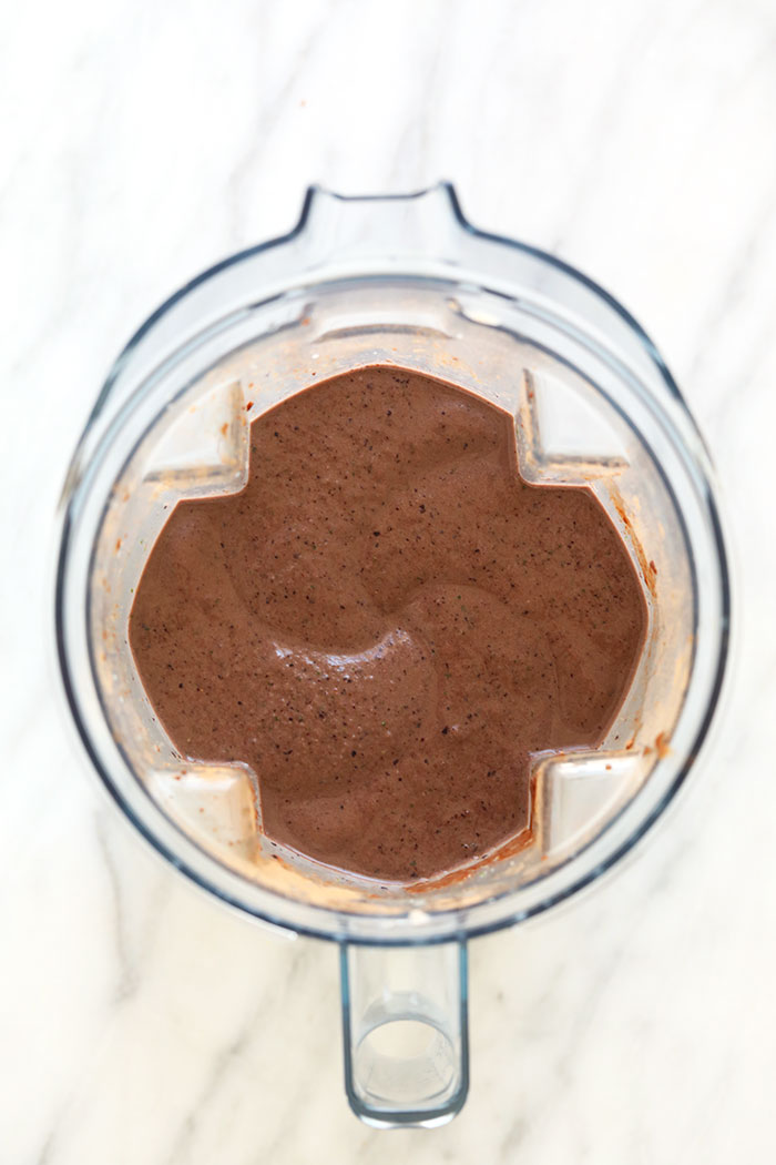 superfood protein smoothie in a blender