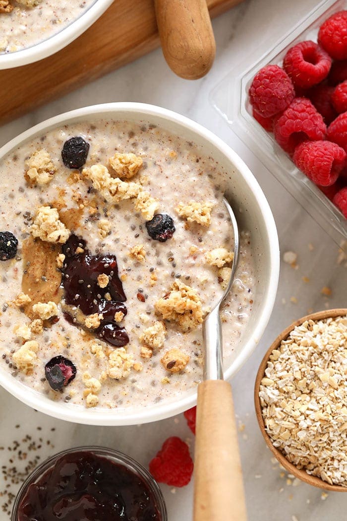 Strawberry Overnight Steel Cut Oats