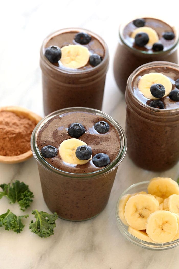superfood protein smoothie in a glass