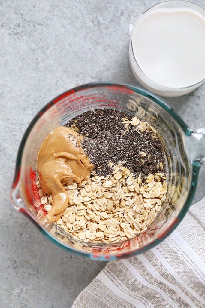 Peanut Butter Overnight Oats - Fit Foodie Finds