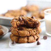 stack of chocolate chip cookies