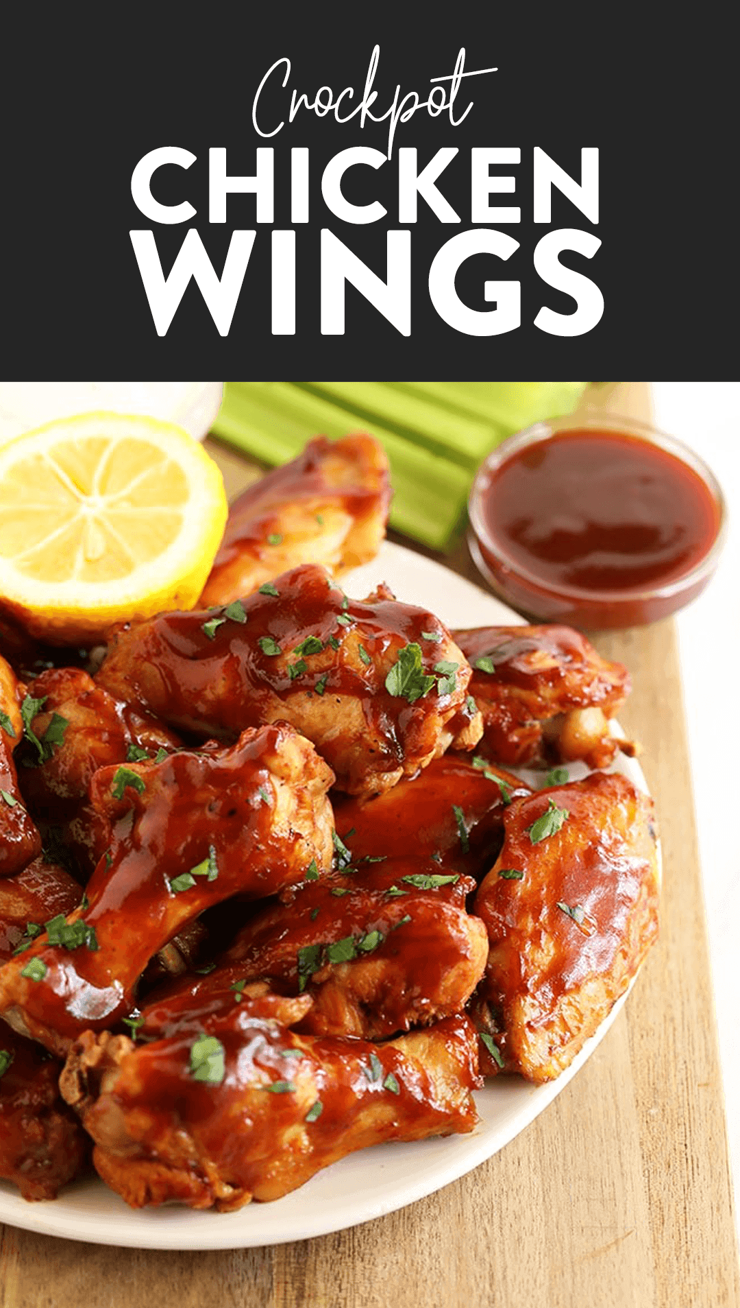 BBQ Crock Pot Chicken Wings (super easy!) - Fit Foodie Finds