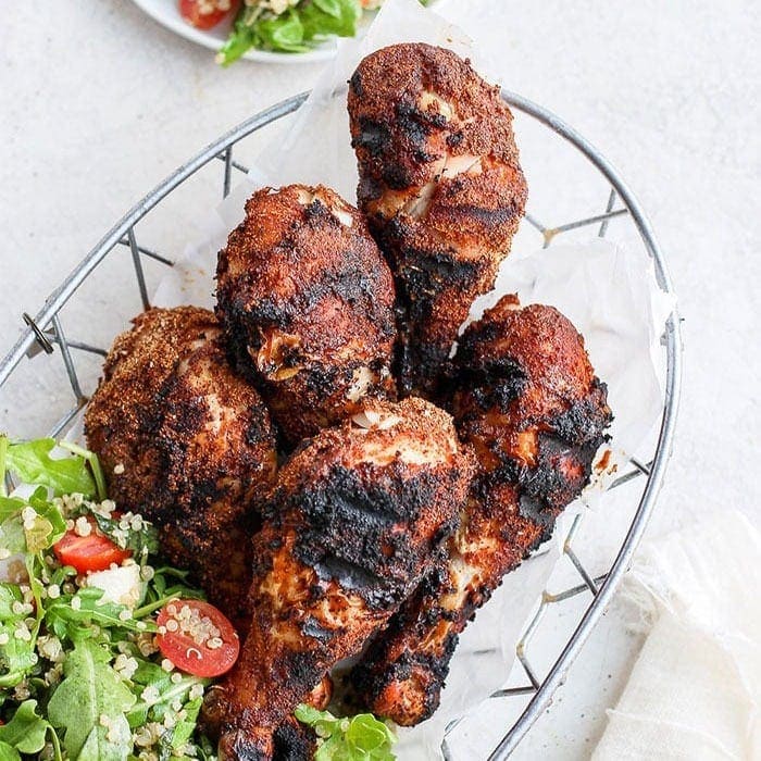 Grilled Chicken Legs {+ Homemade Dry Rub} - Fit Foodie Finds