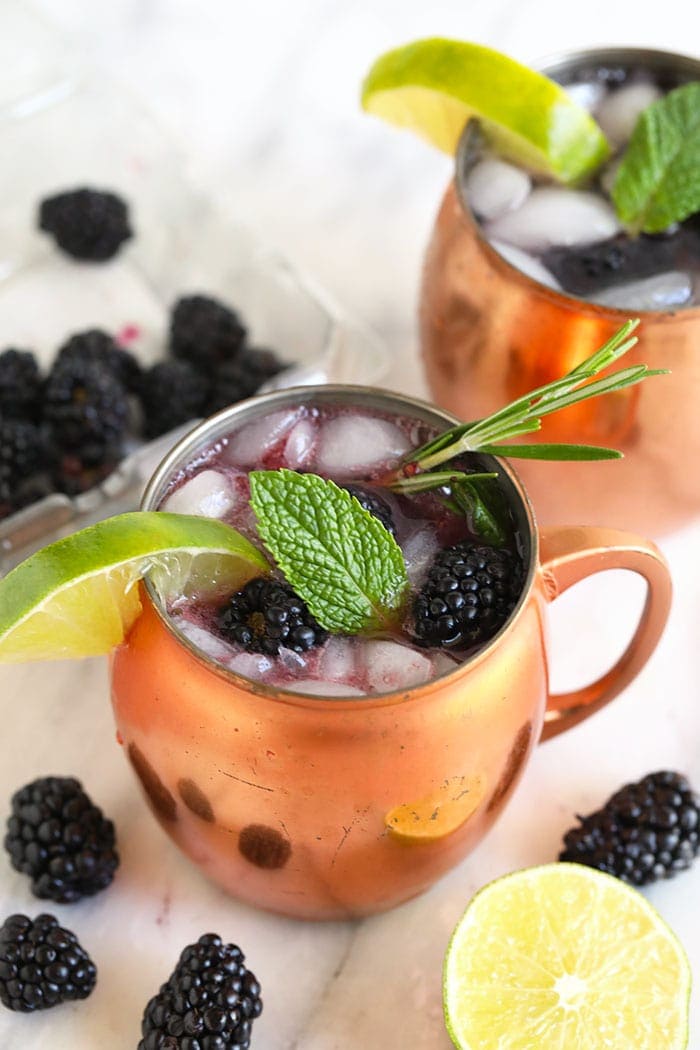 Blackberry Moscow Mules - Fit Foodie Finds