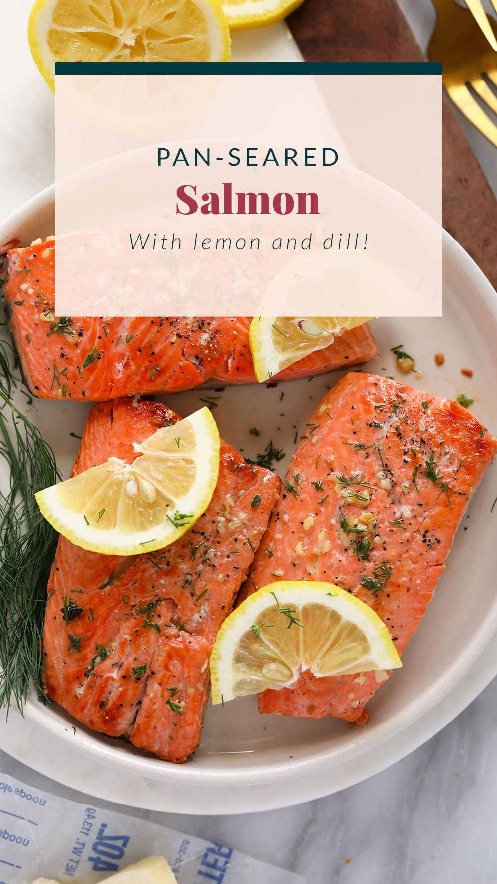 Pan Seared Salmon (with butter & lemon!) - Fit Foodie Finds