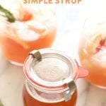 Making honey simple syrup.