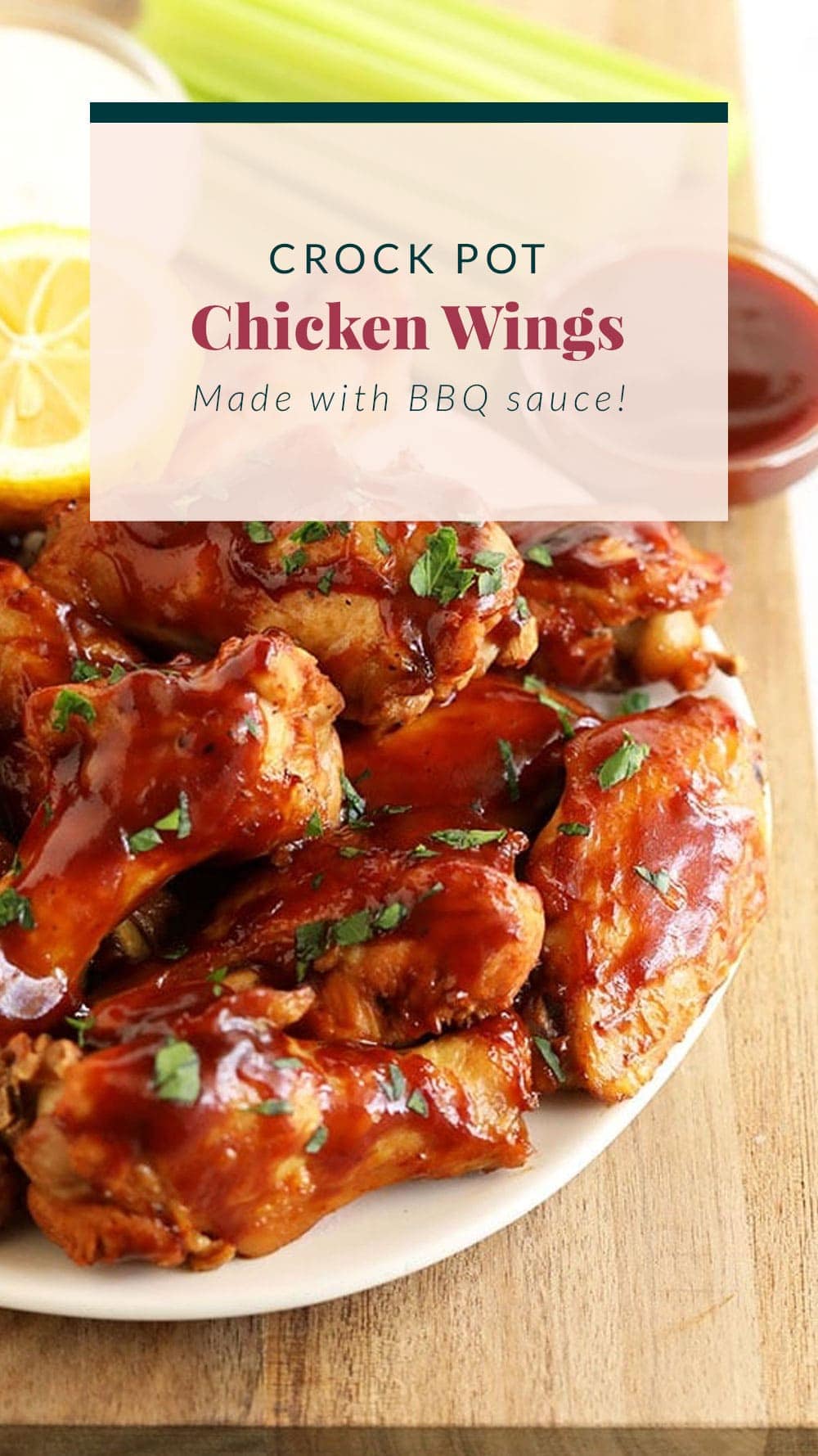 BBQ Crock Pot Chicken Wings (4-ingredients) - Fit Foodie Finds