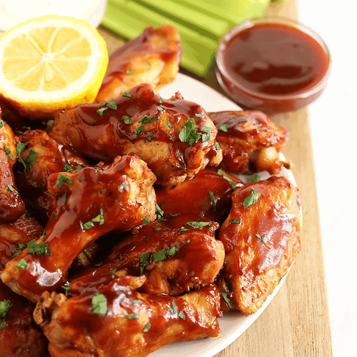 BBQ Crock Pot Chicken Wings (4-ingredients) - Fit Foodie Finds