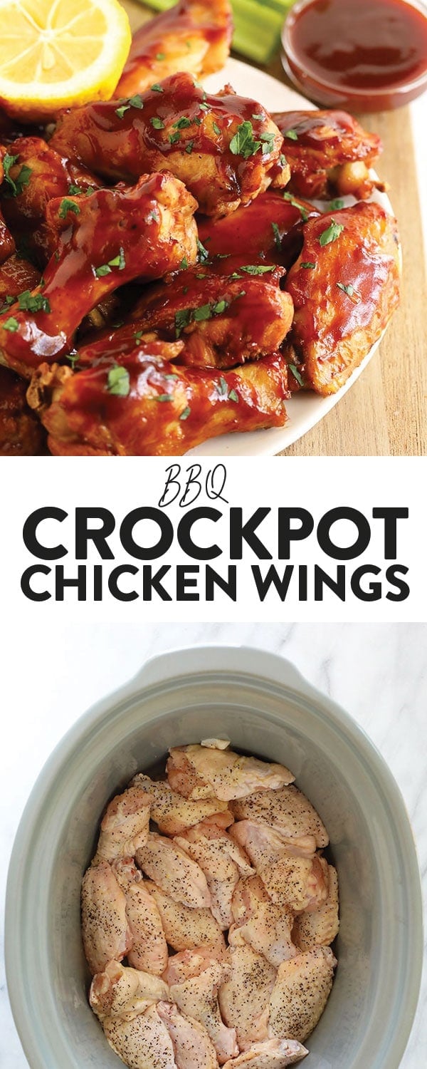 BBQ Crock Pot Chicken Wings (super easy!) Fit Foodie Finds