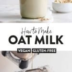 Recipe for vegan, gluten-free oat milk.