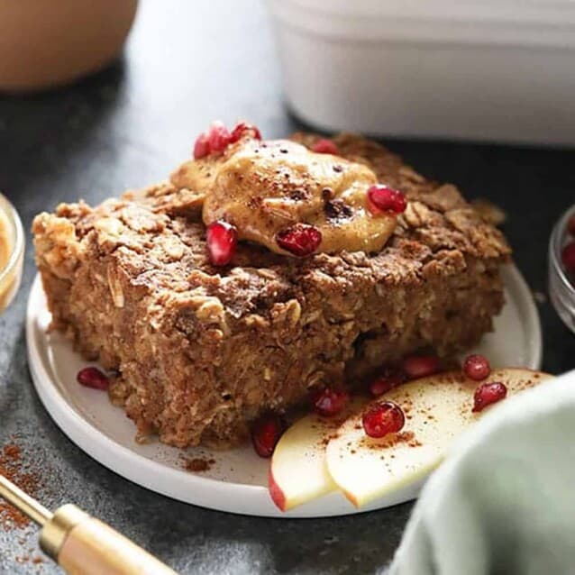 Apple Cinnamon Baked Oatmeal Fit Foodie Finds